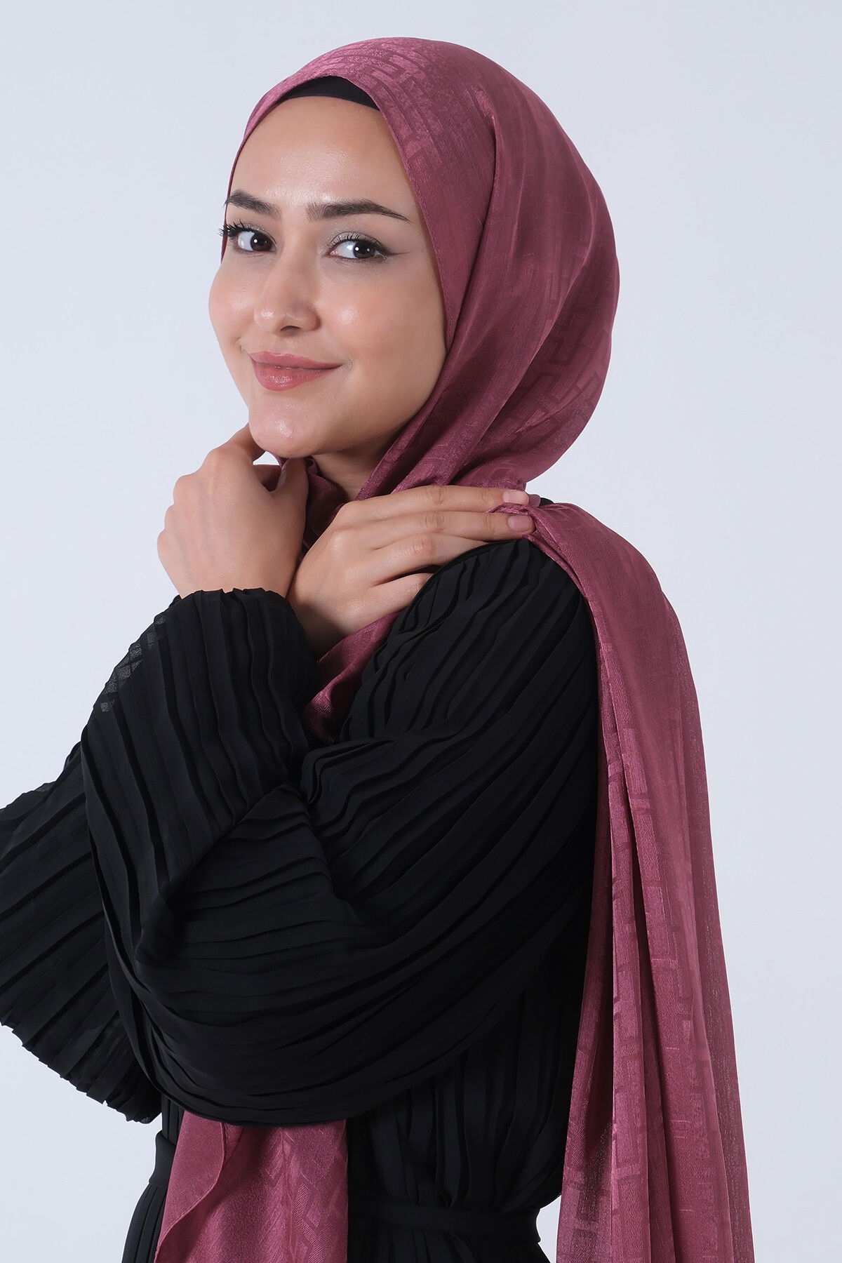 Koyu Leylak Nisa Jakar Şal - 2