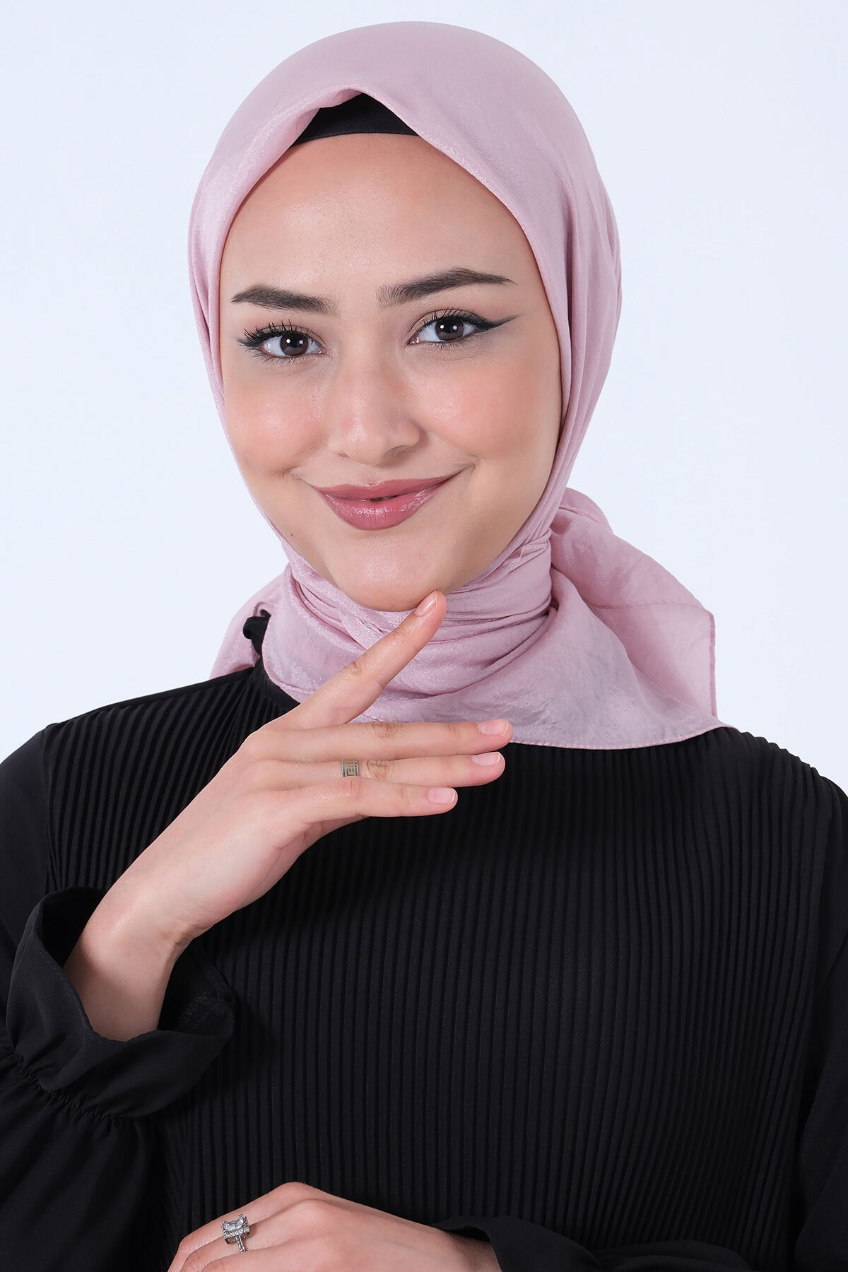 Koyu Pudra Brisa Vual Eşarp - 1