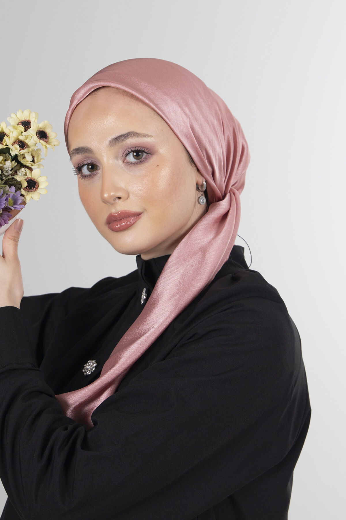 Koyu Pudra Janjan Eşarp