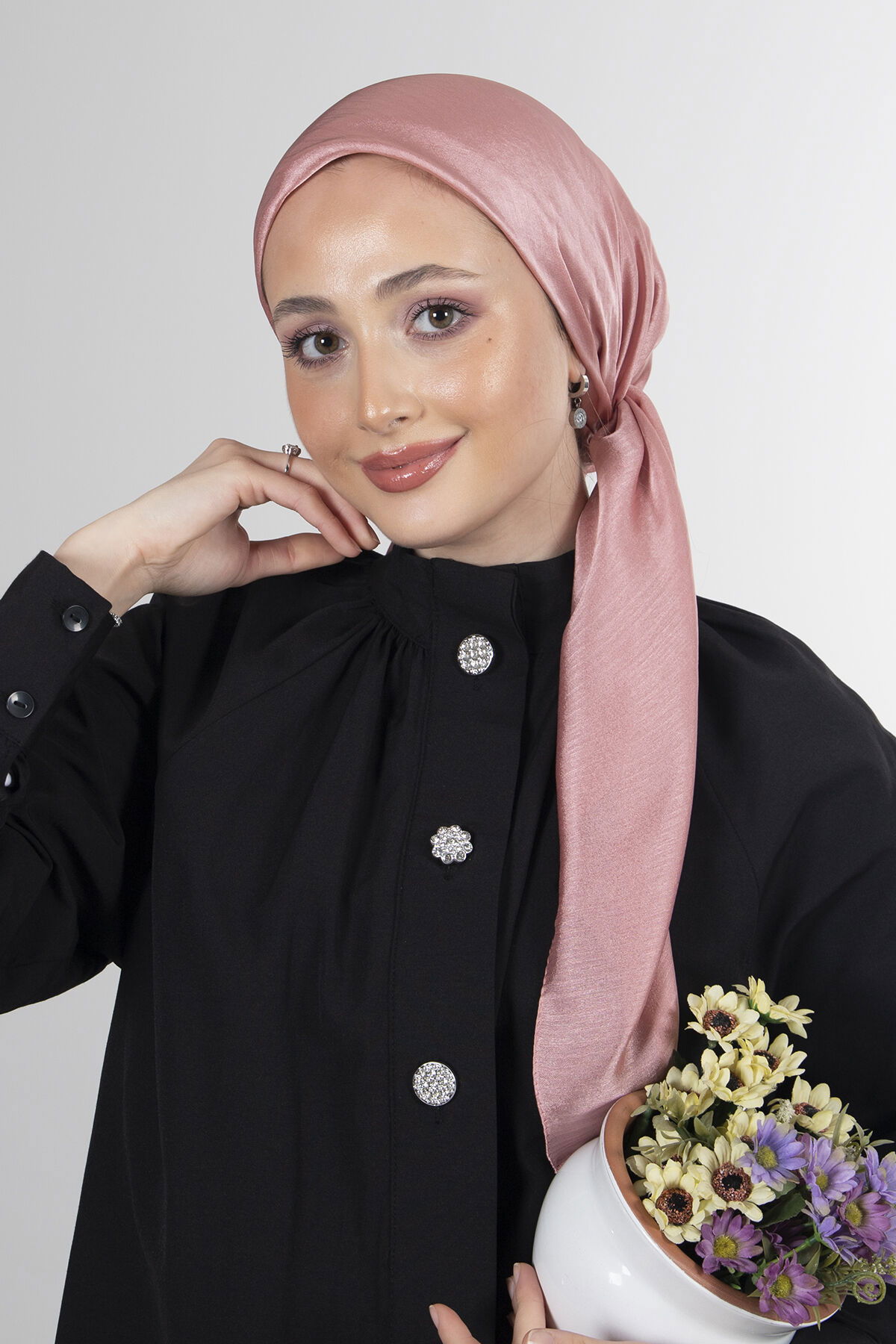 Koyu Pudra Janjan Eşarp