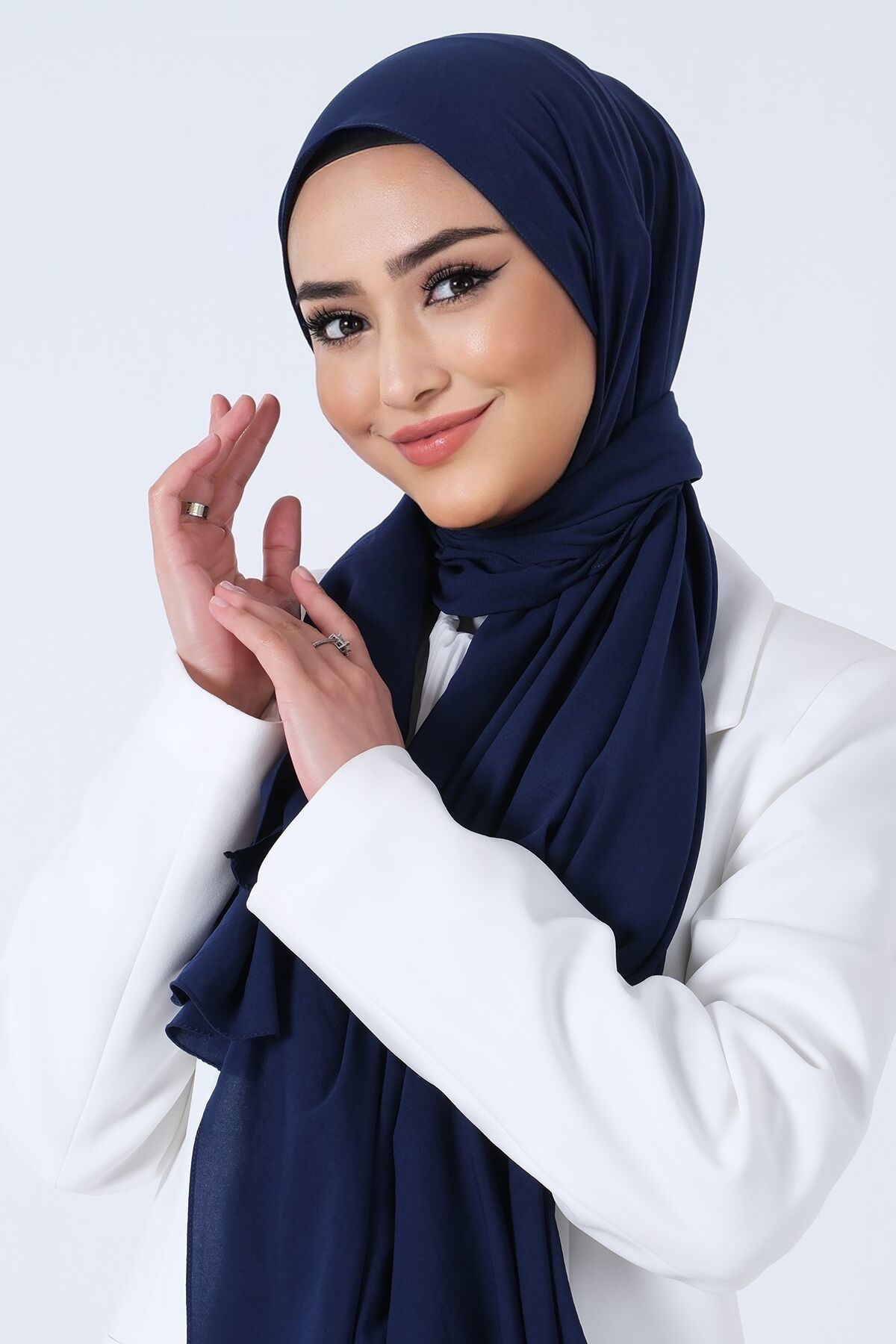 Lacivert Asya Şal