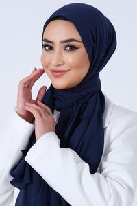 Lacivert Asya Şal - Thumbnail