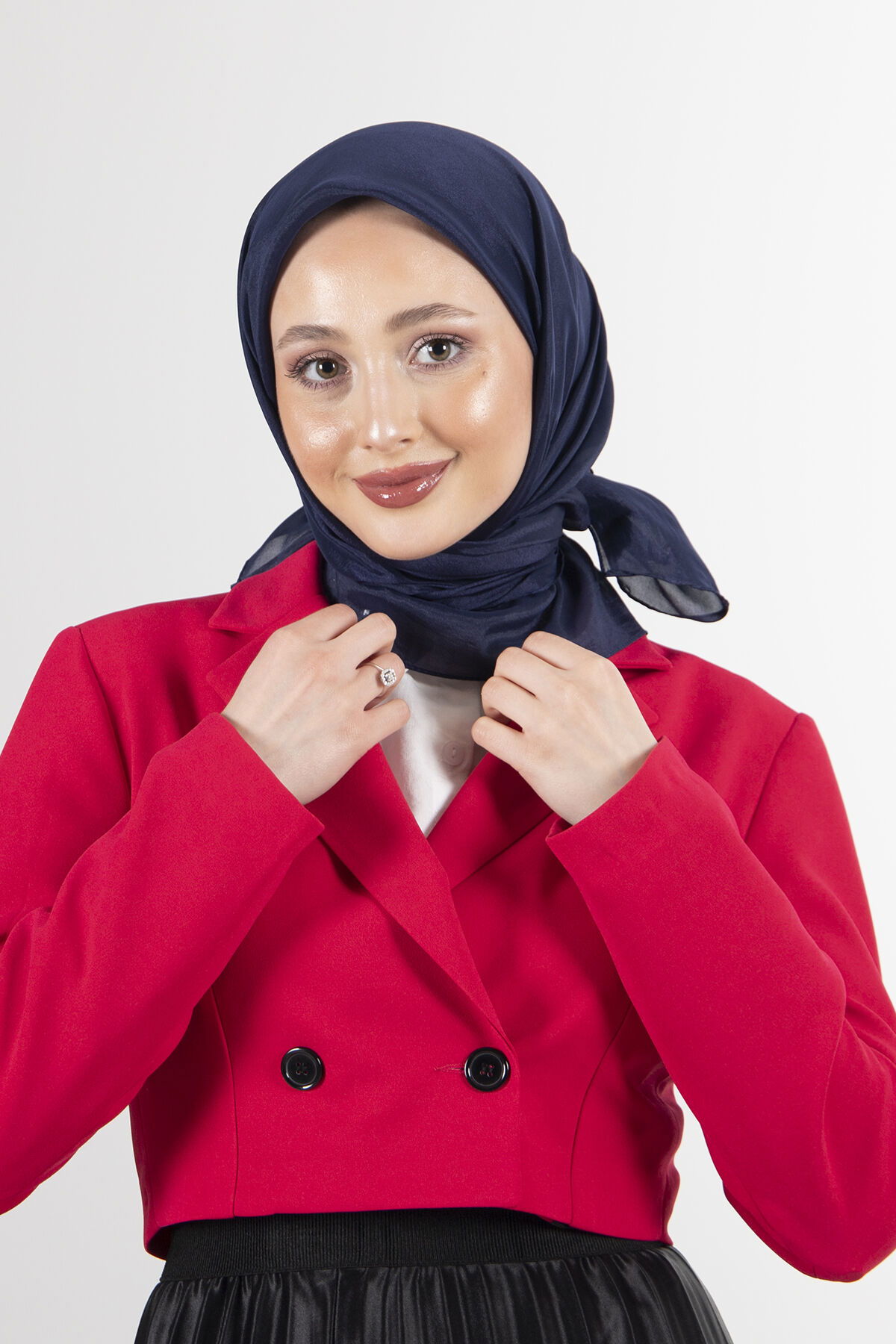 Lacivert Brisa Vual Eşarp