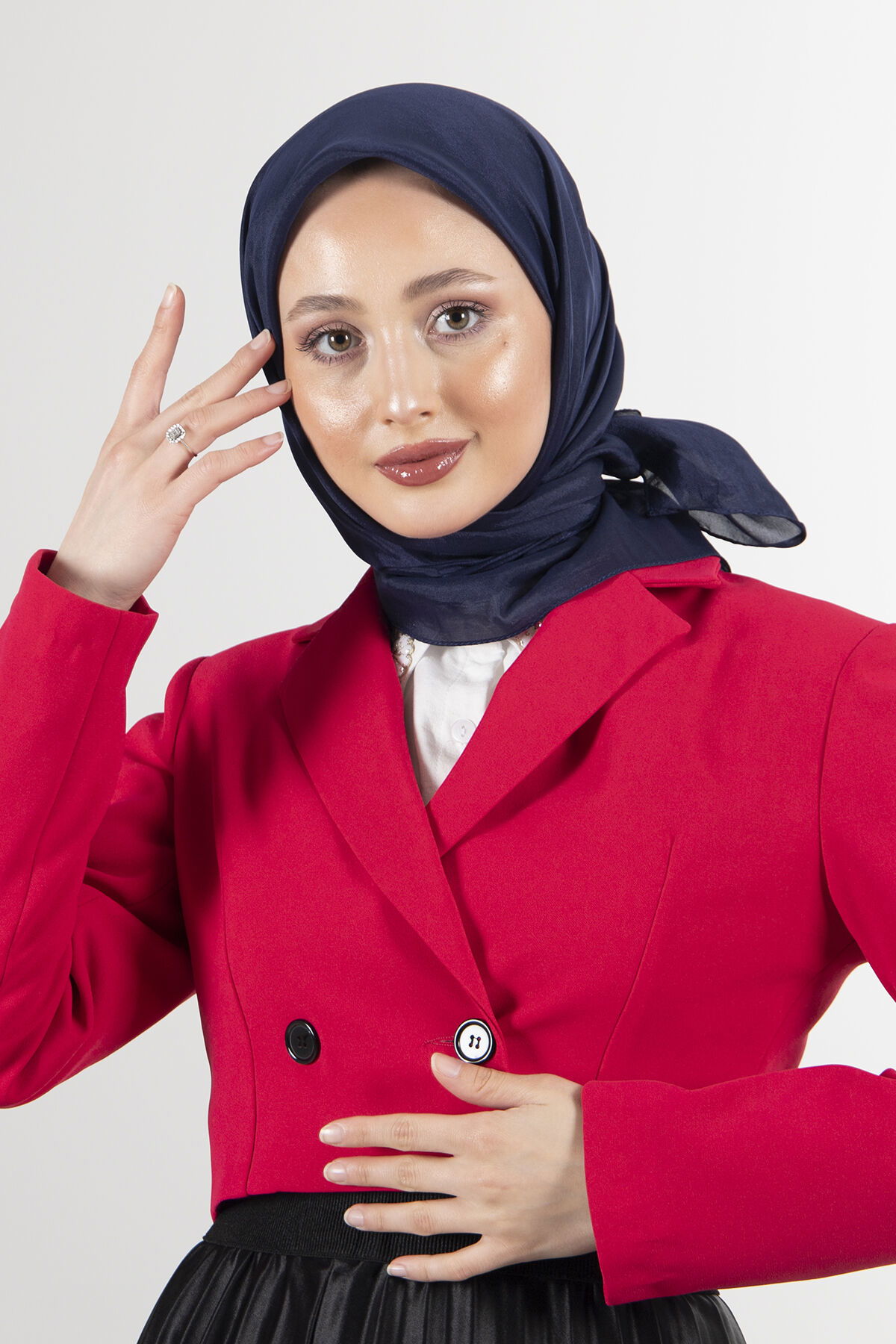 Lacivert Brisa Vual Eşarp