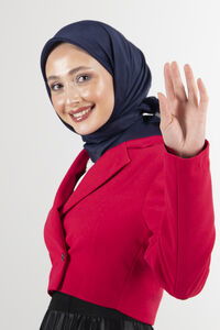 Lacivert Brisa Vual Eşarp - Thumbnail