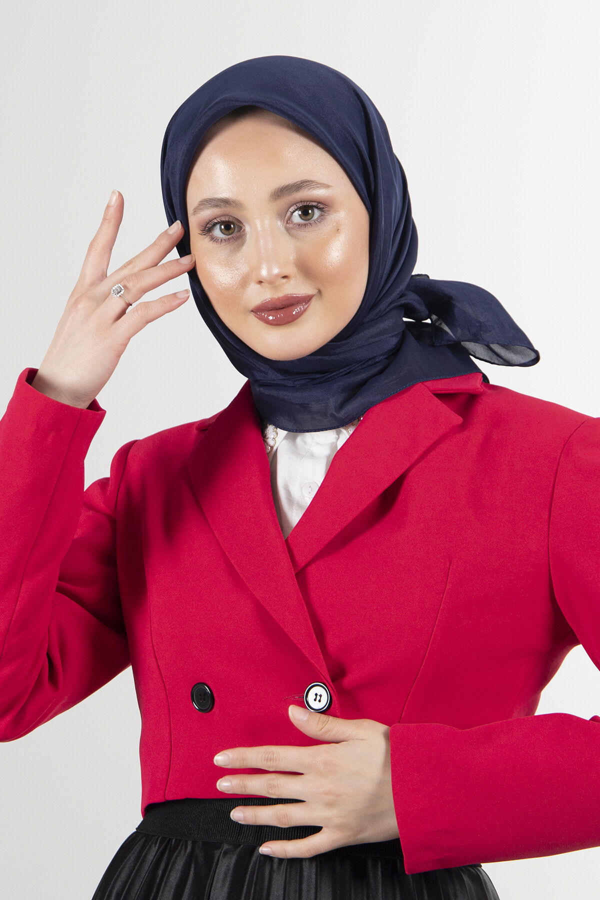 Lacivert Brisa Vual Eşarp - 3