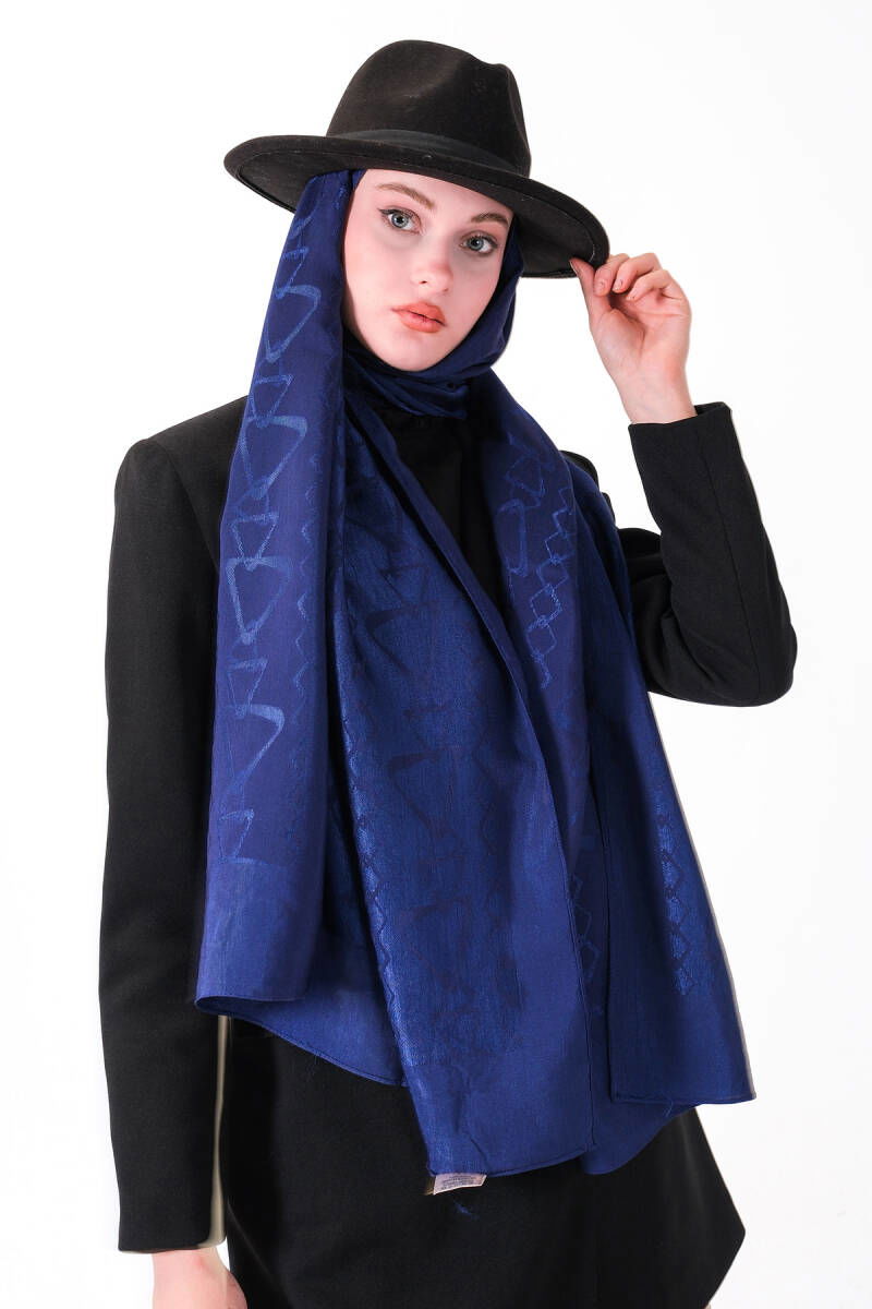 Lacivert Diamond Asel Şal 