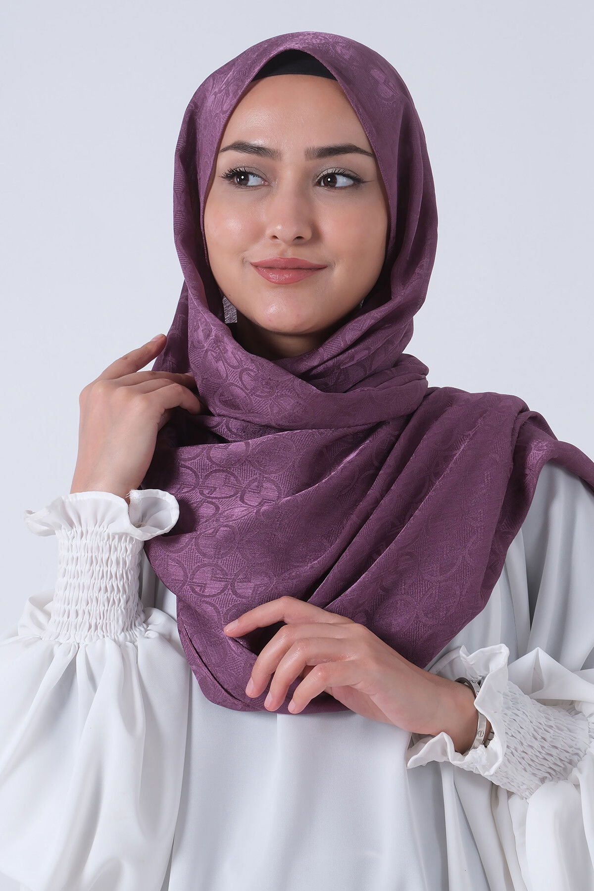 Lavanta Beyza Jakar Şal - 5