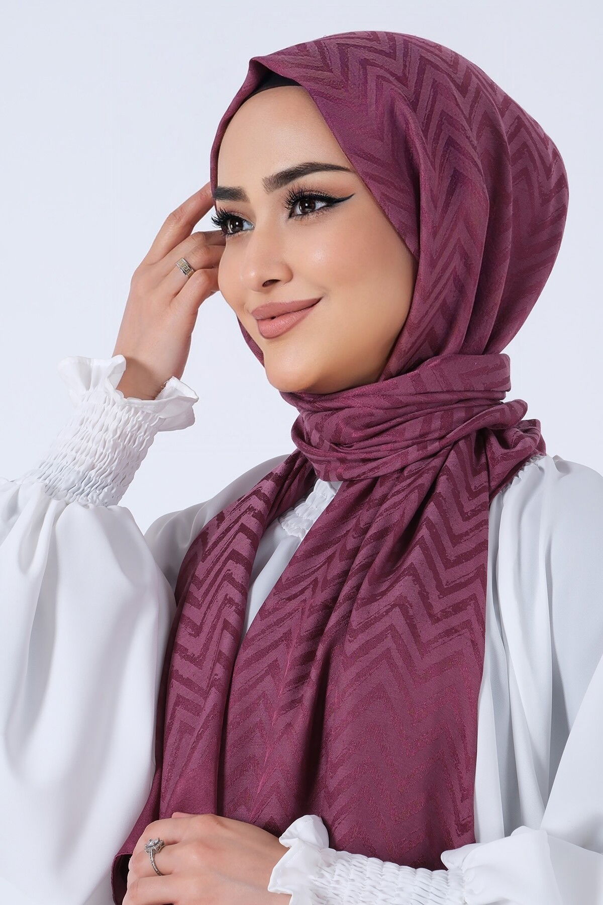 Leylak Lino Jakar Şal - 5