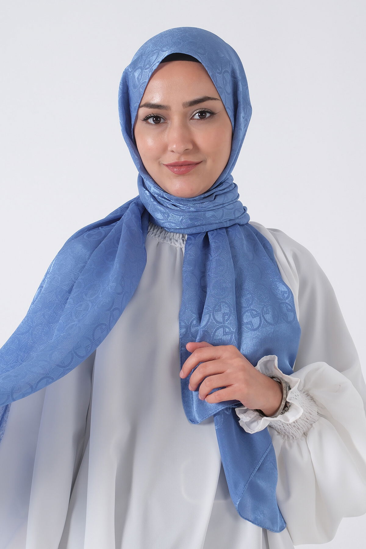 Mavi Beyza Jakar Şal - 4