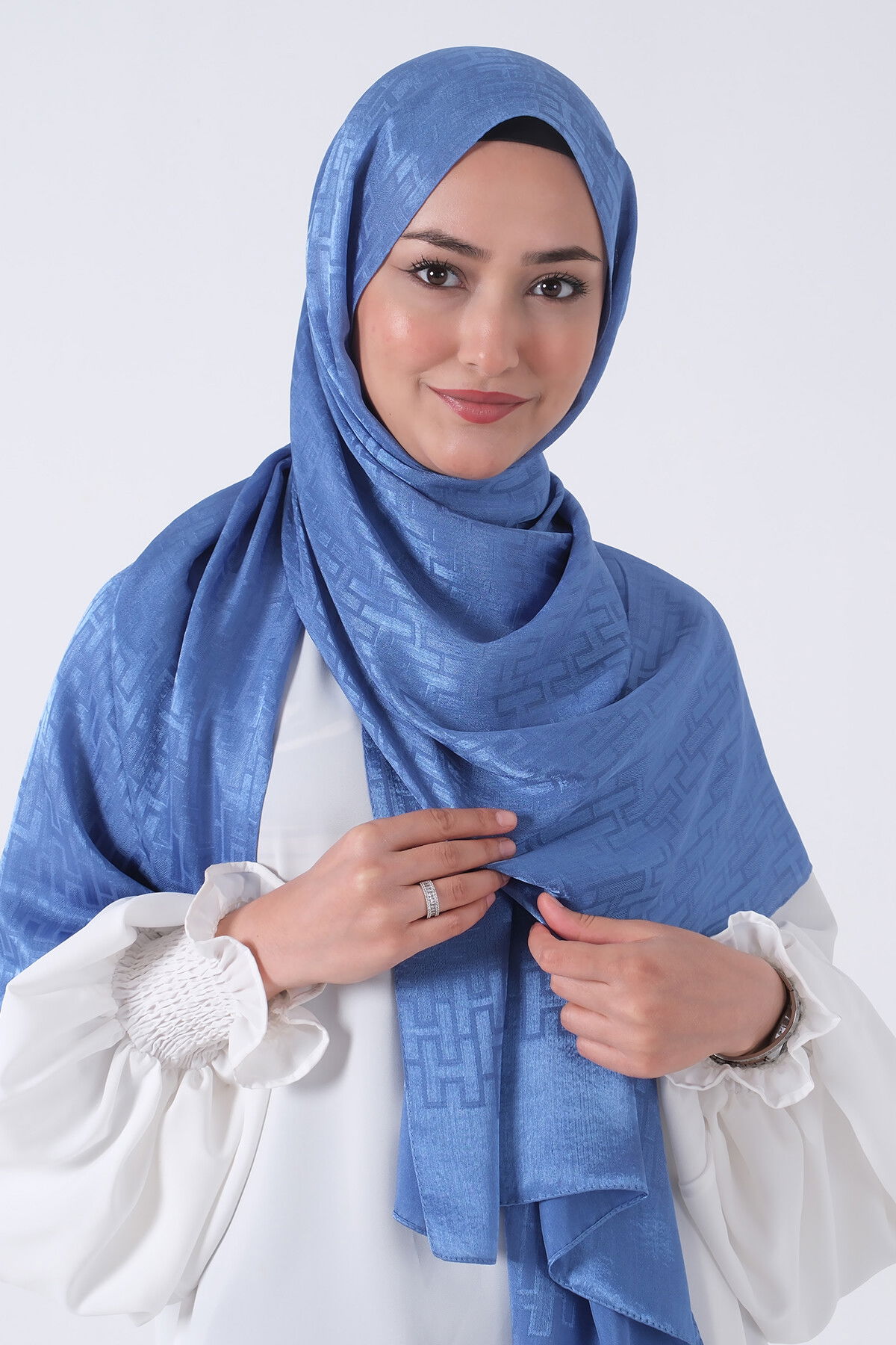 Mavi Nisa Jakar Şal - 5