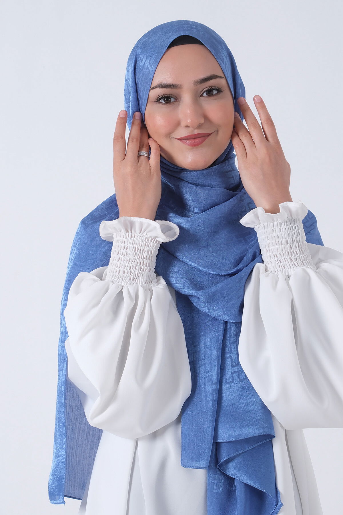 Mavi Nisa Jakar Şal - 6