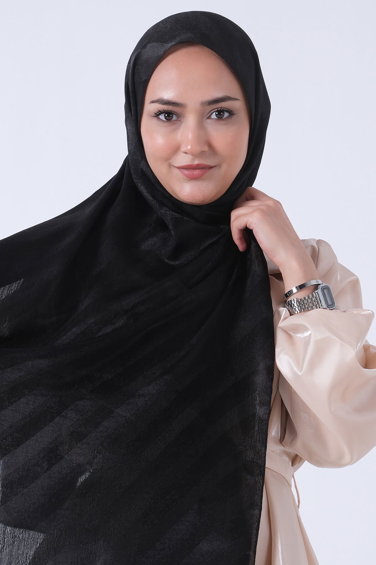 Siyah Ahsen Jakar Şal - 1