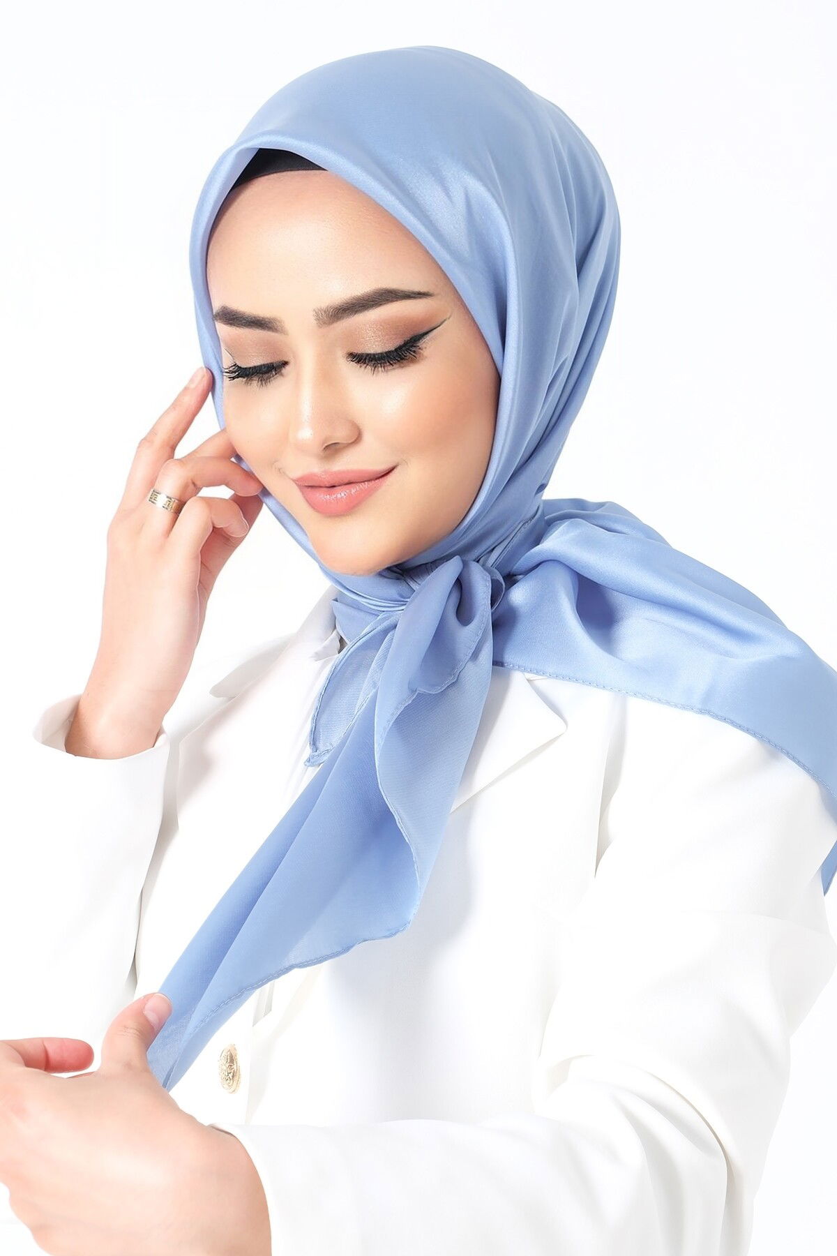 V-13 Kristal Saten Eşarp - 2