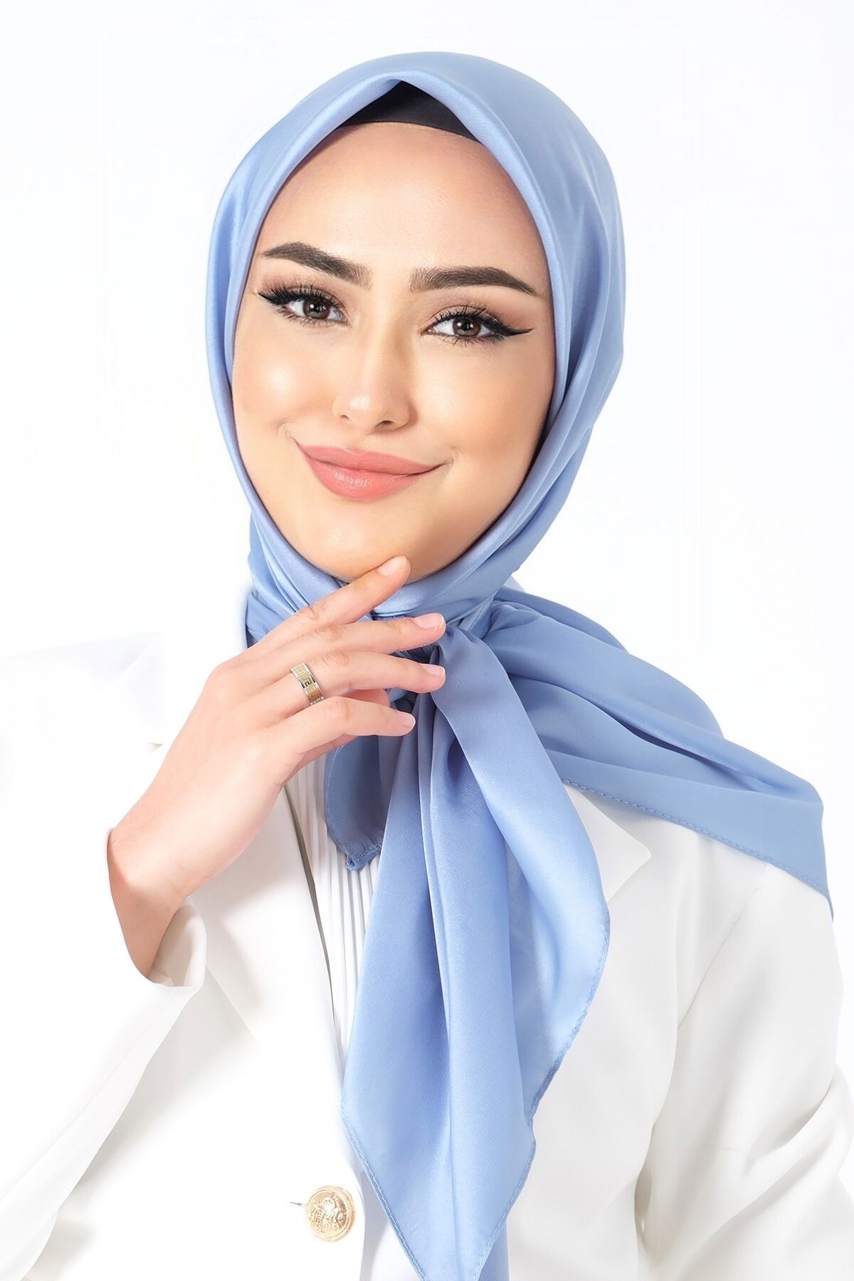 V-13 Kristal Saten Eşarp - 4