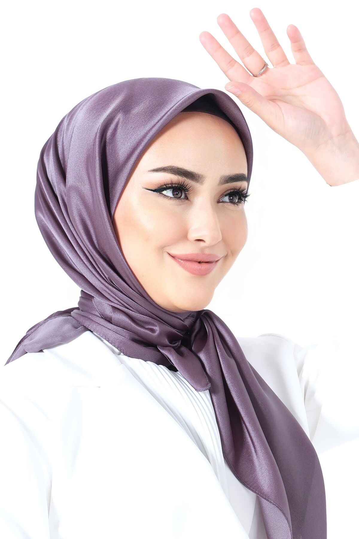 V-16 Kristal Saten Eşarp - 1