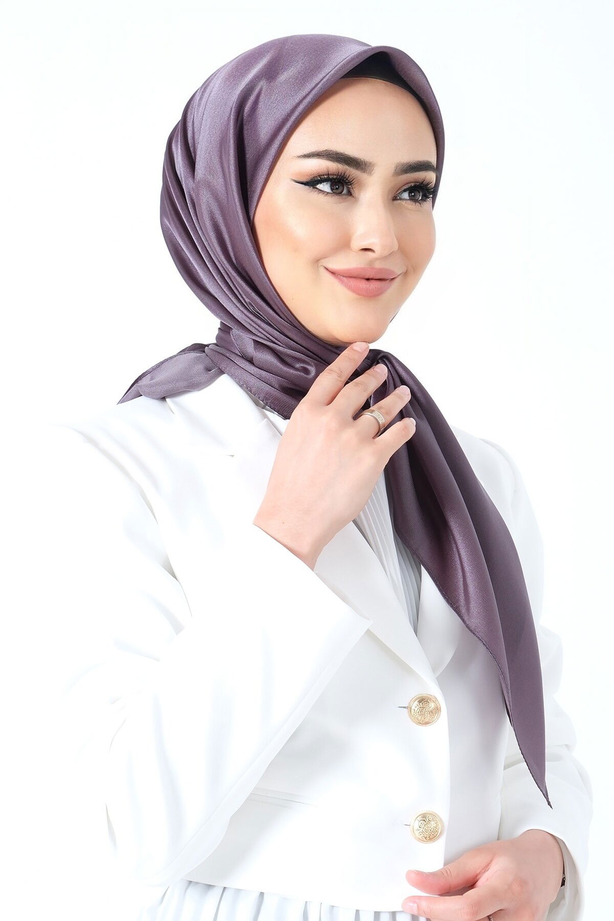 V-16 Kristal Saten Eşarp - 2