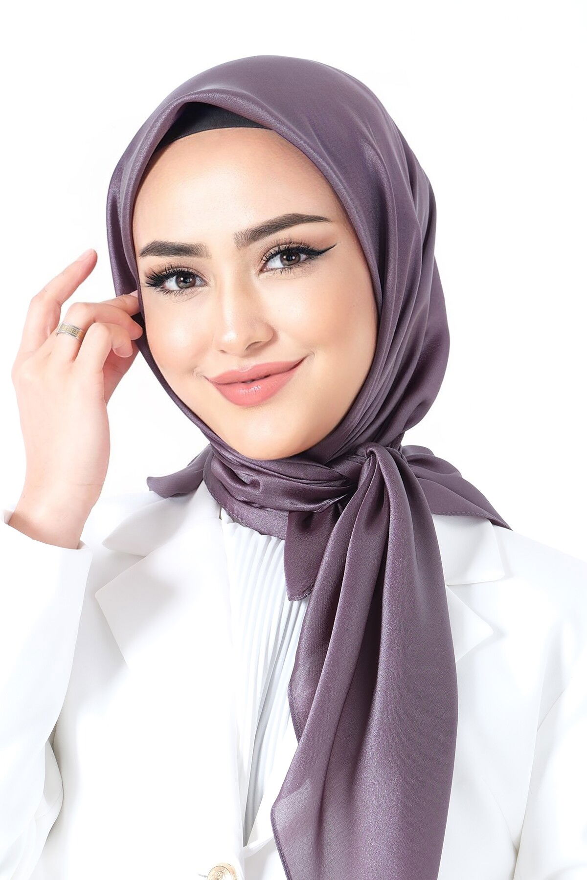 V-16 Kristal Saten Eşarp - 4