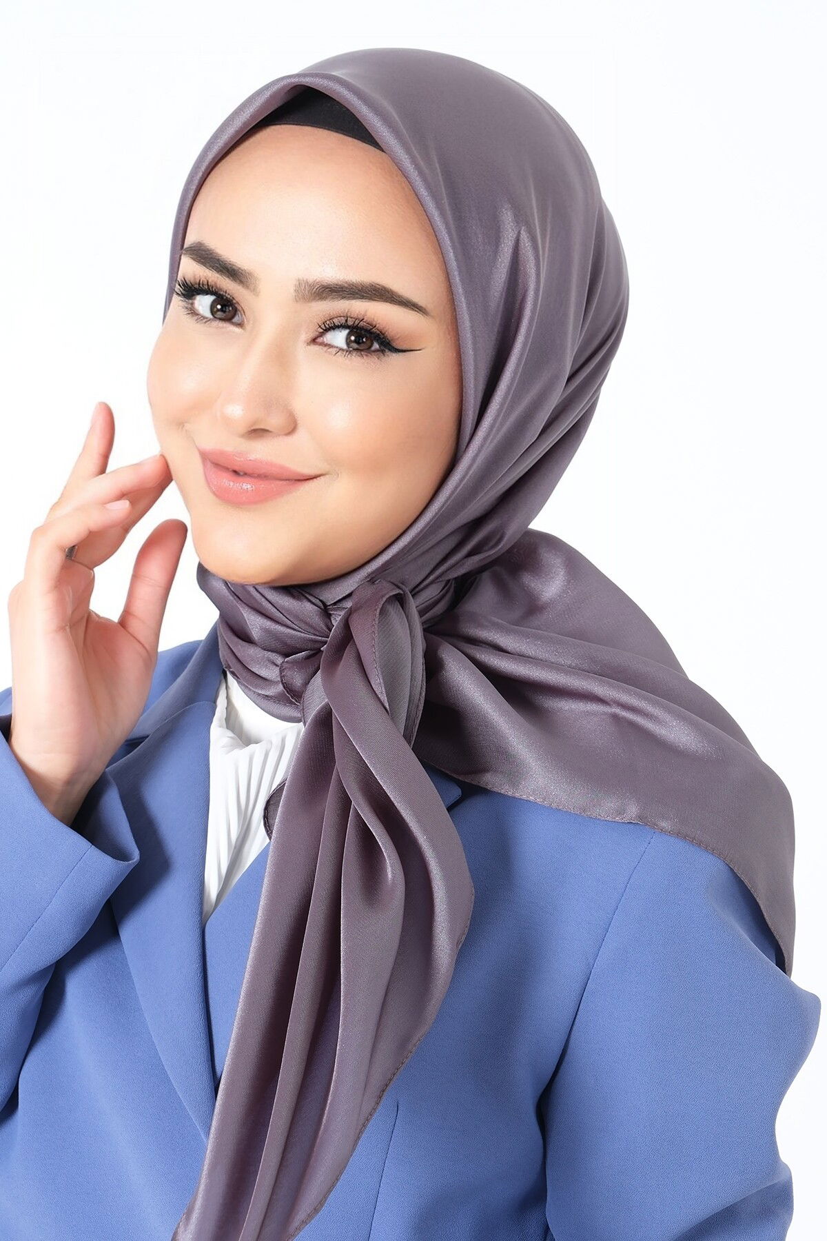 V-18 Kristal Saten Eşarp - 2