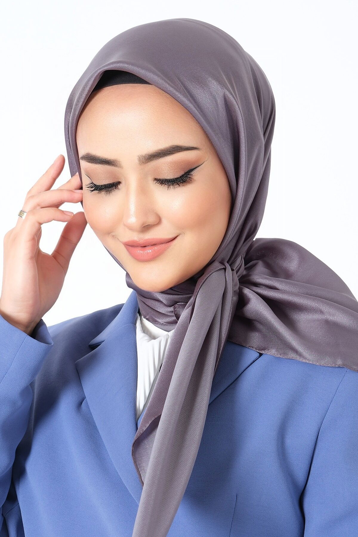 V-18 Kristal Saten Eşarp - 3