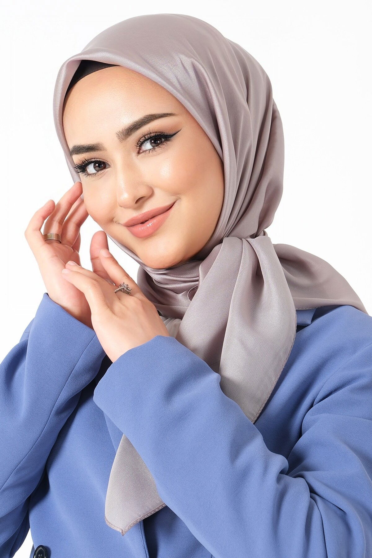 V-20 Kristal Saten Eşarp - 4