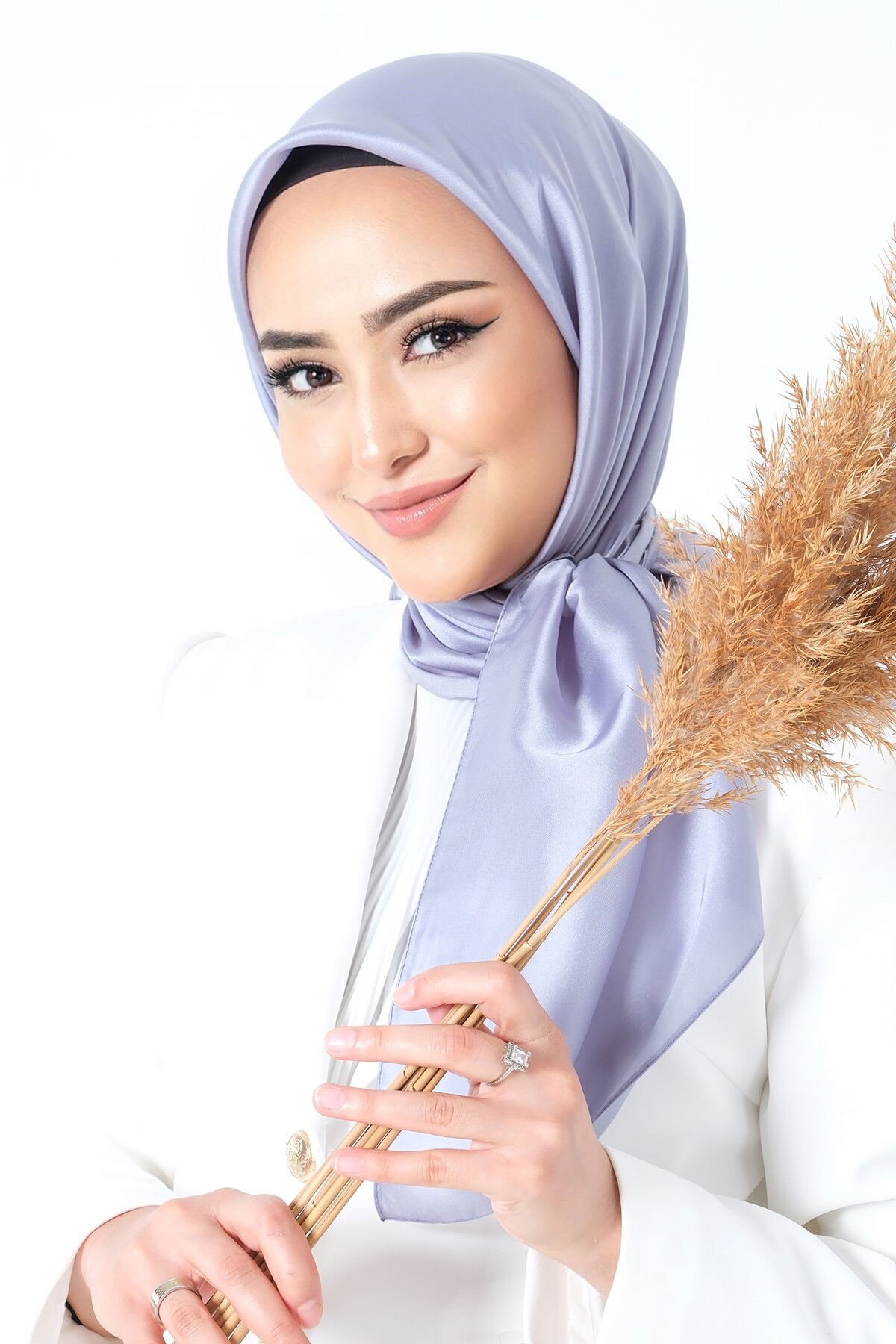 V-22 Kristal Saten Eşarp - 4