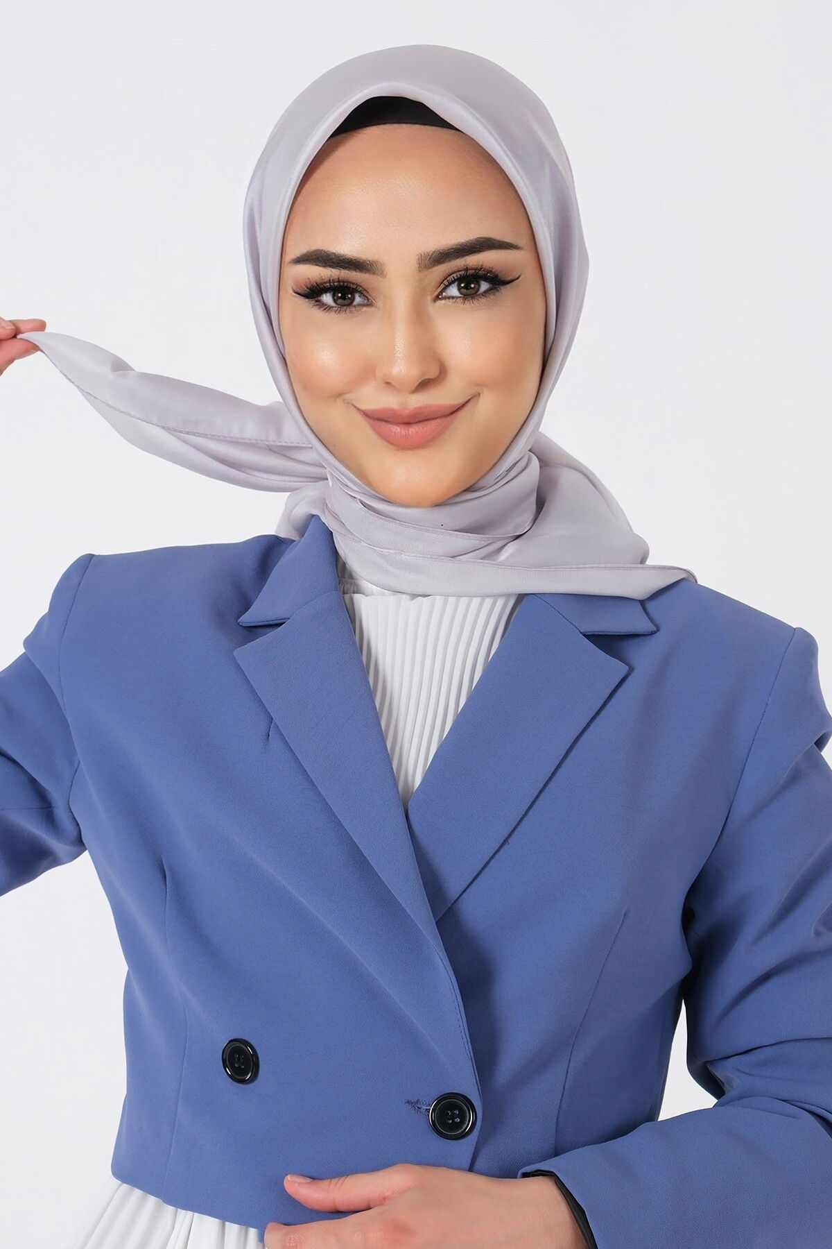 V-23 Kristal Saten Eşarp - 7