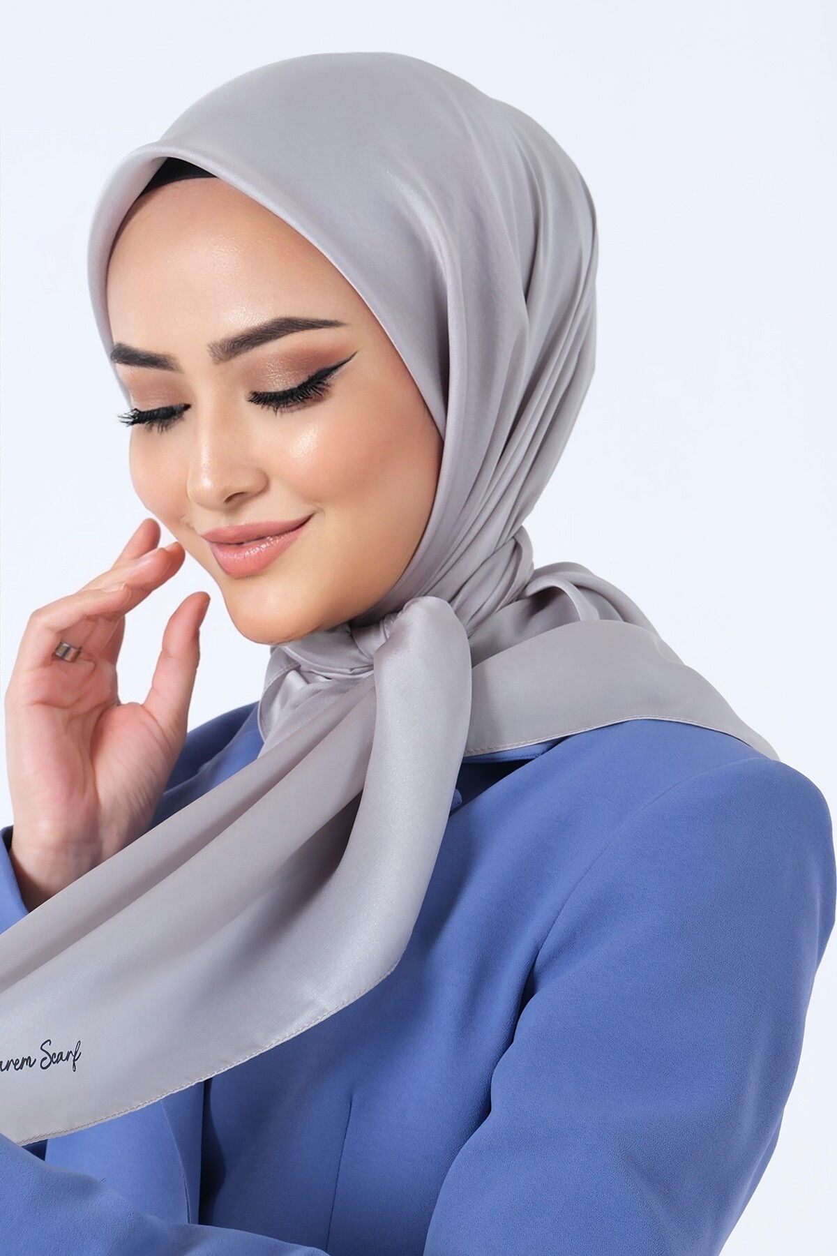 V-24 Kristal Saten Eşarp - 1