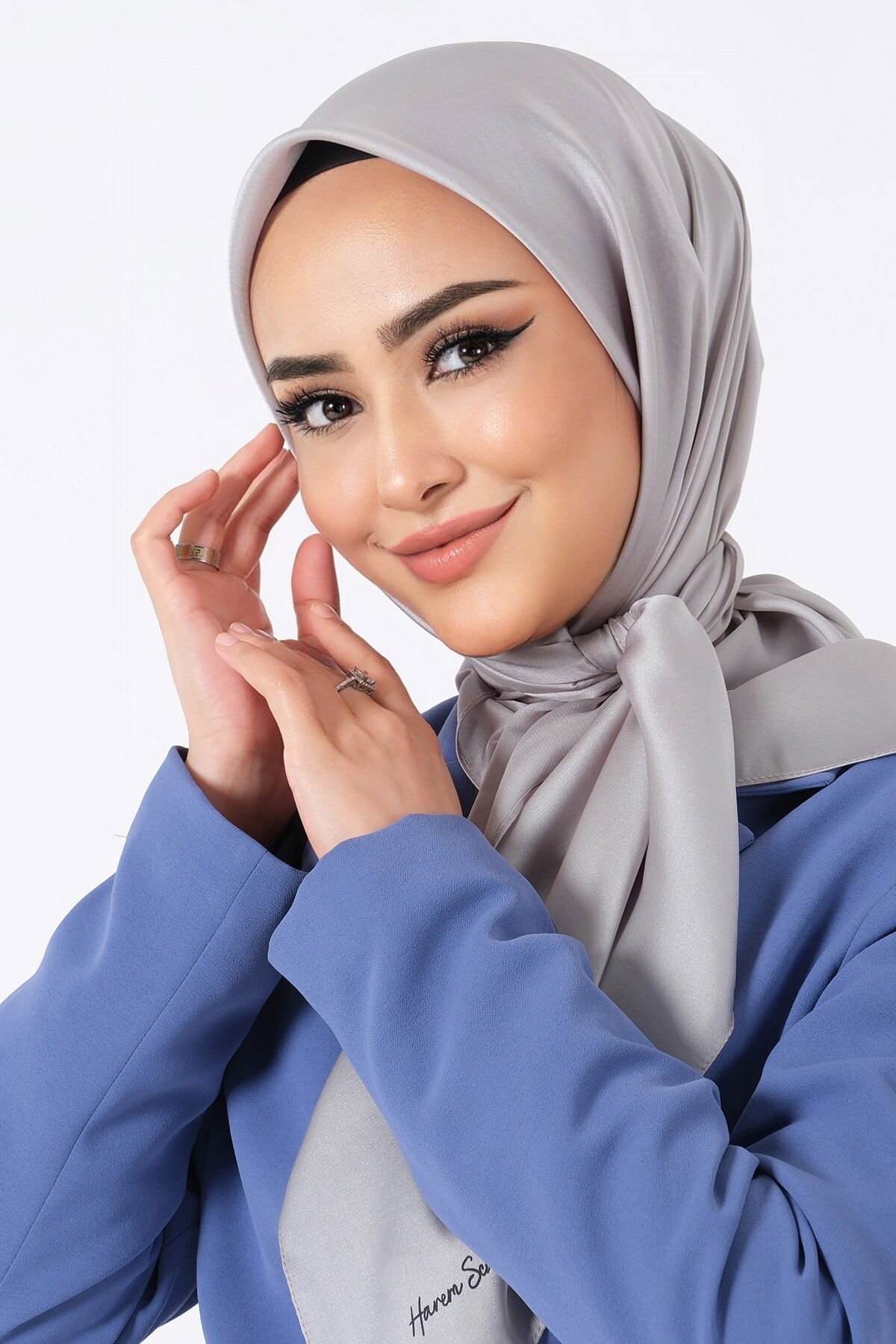 V-24 Kristal Saten Eşarp - 2