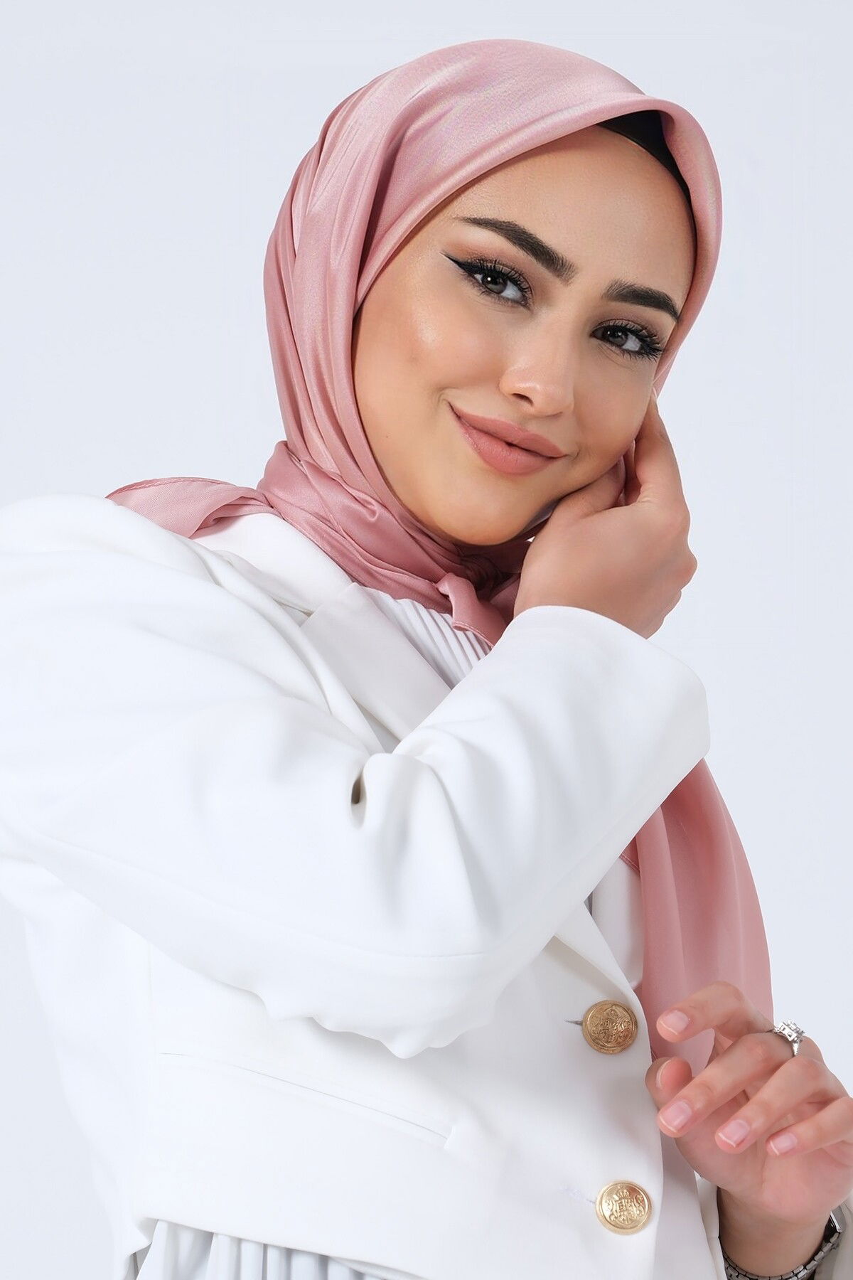 V-33 Kristal Saten Eşarp - 2