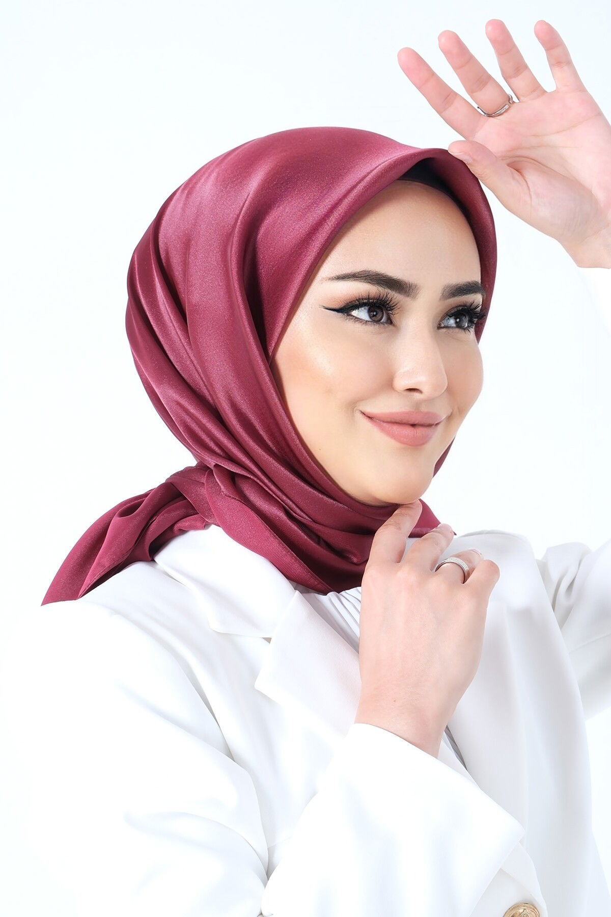 V-35 Kristal Saten Eşarp - 2