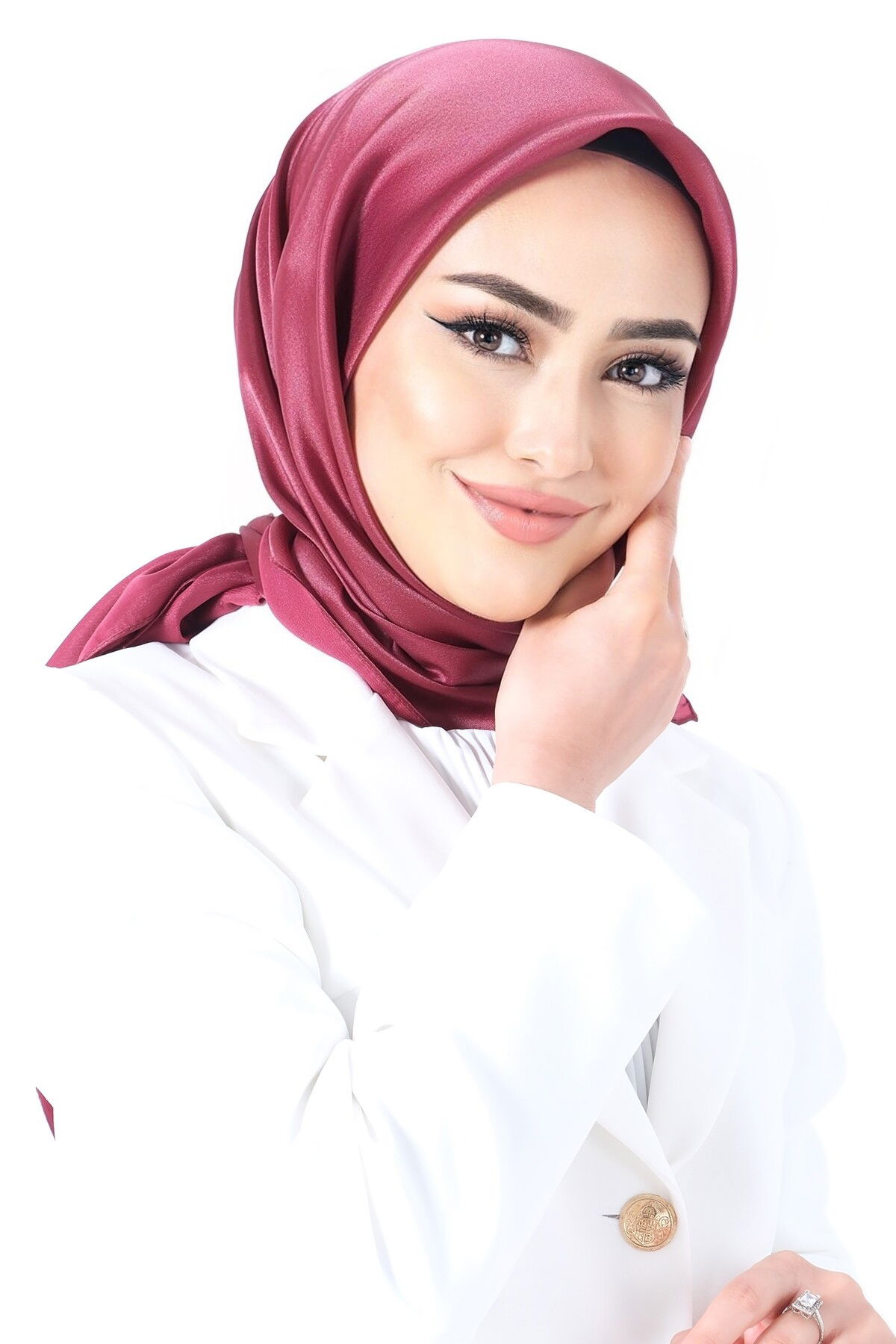 V-36 Kristal Saten Eşarp - 2