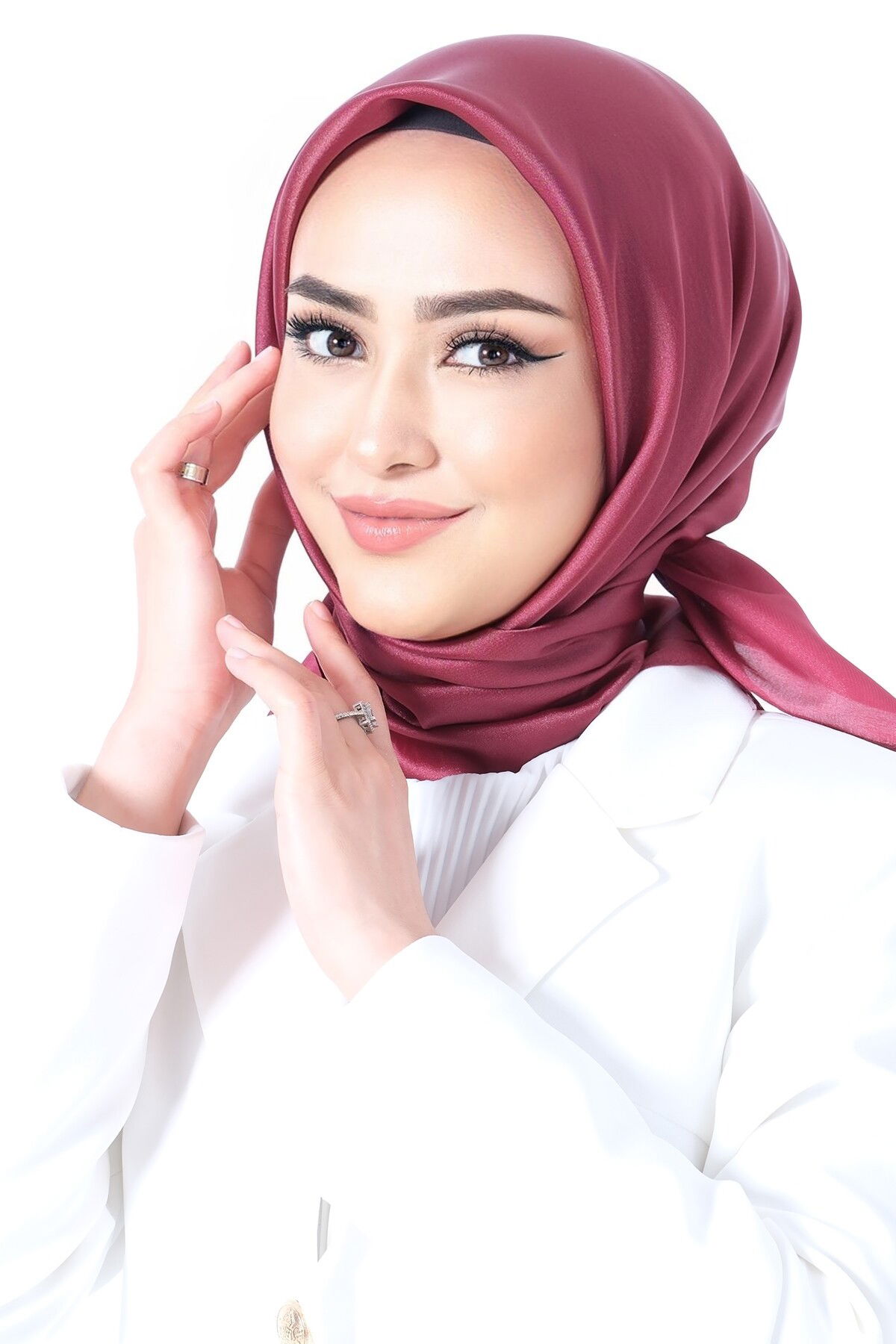 V-36 Kristal Saten Eşarp - 3