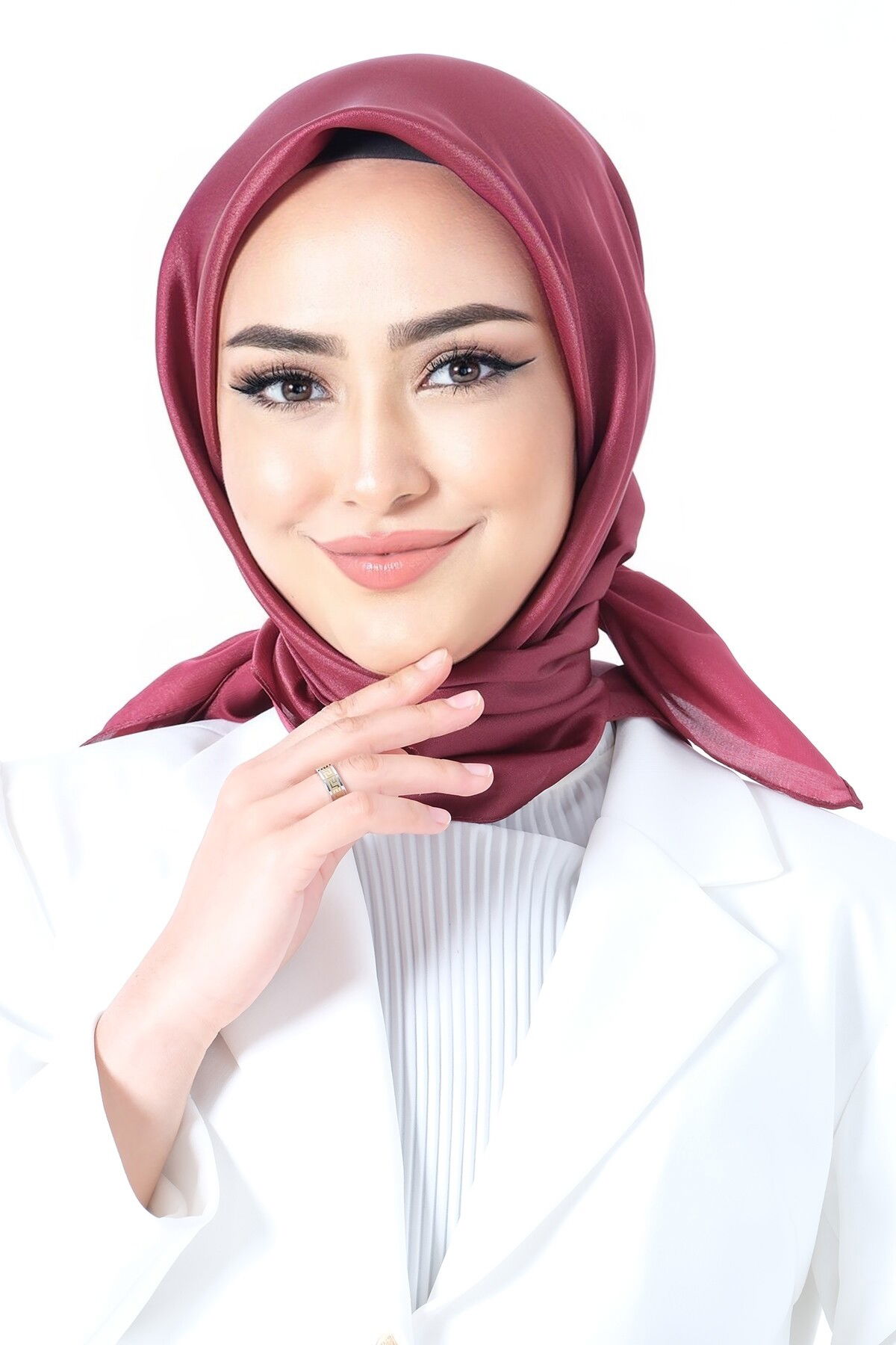 V-36 Kristal Saten Eşarp - 5