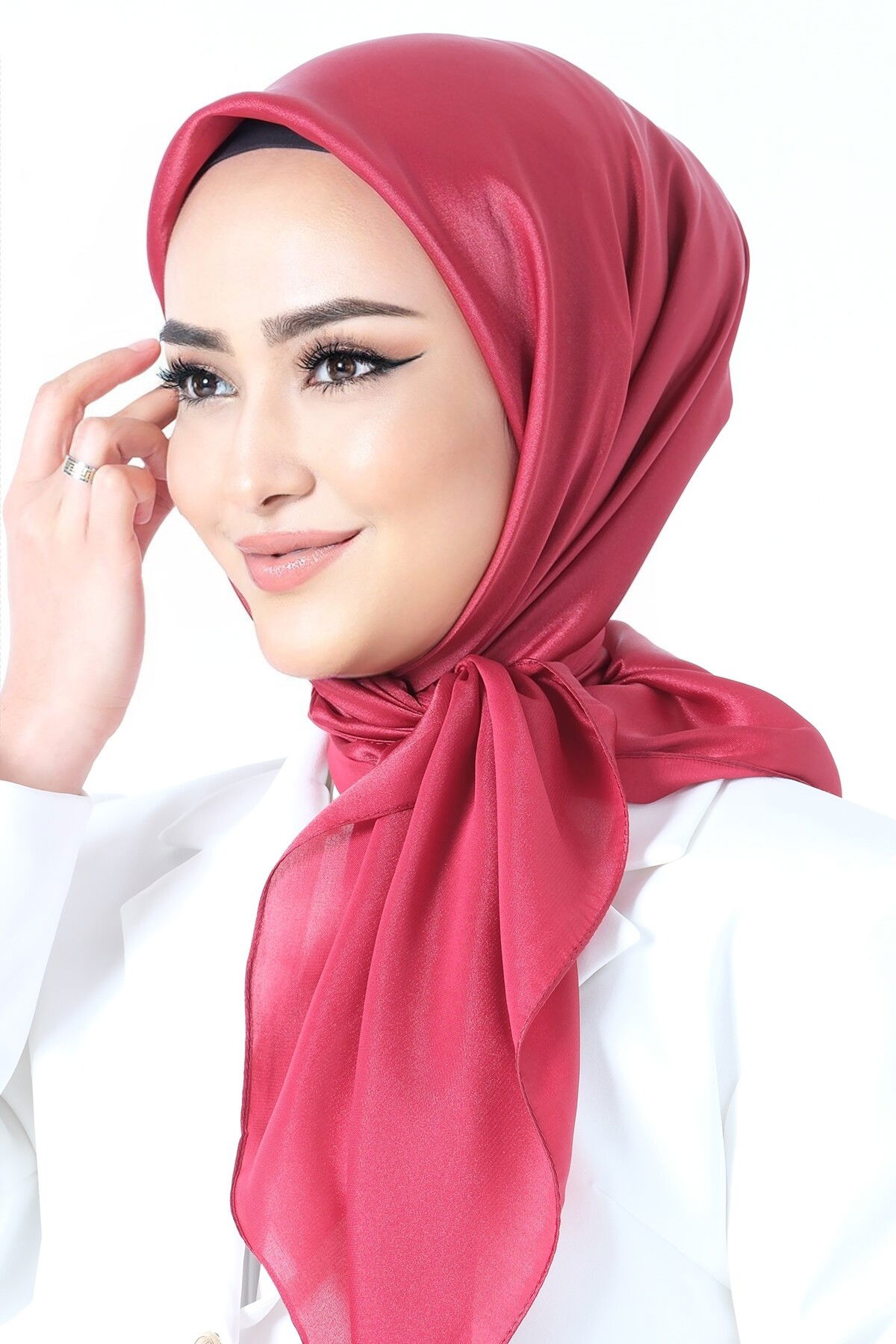 V-37 Kristal Saten Eşarp - 2