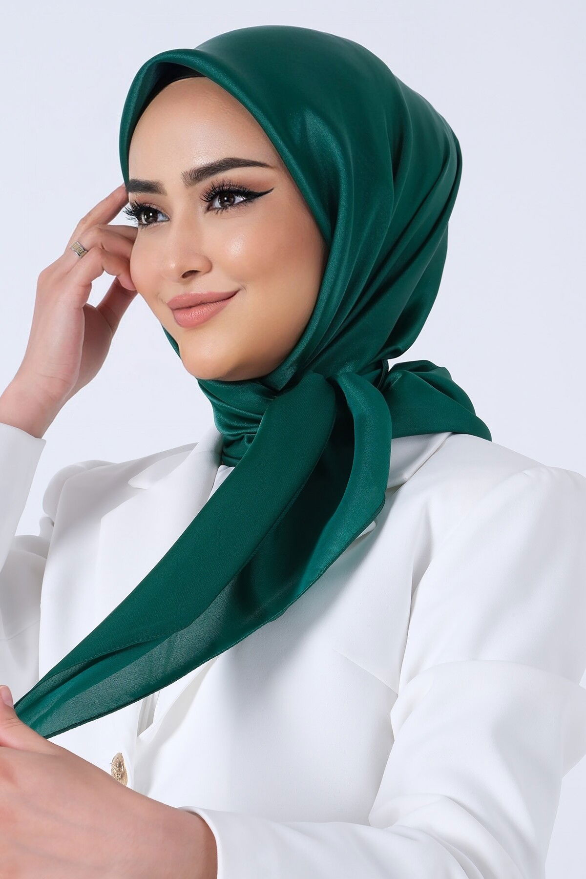 V-43 Kristal Saten Eşarp - 2