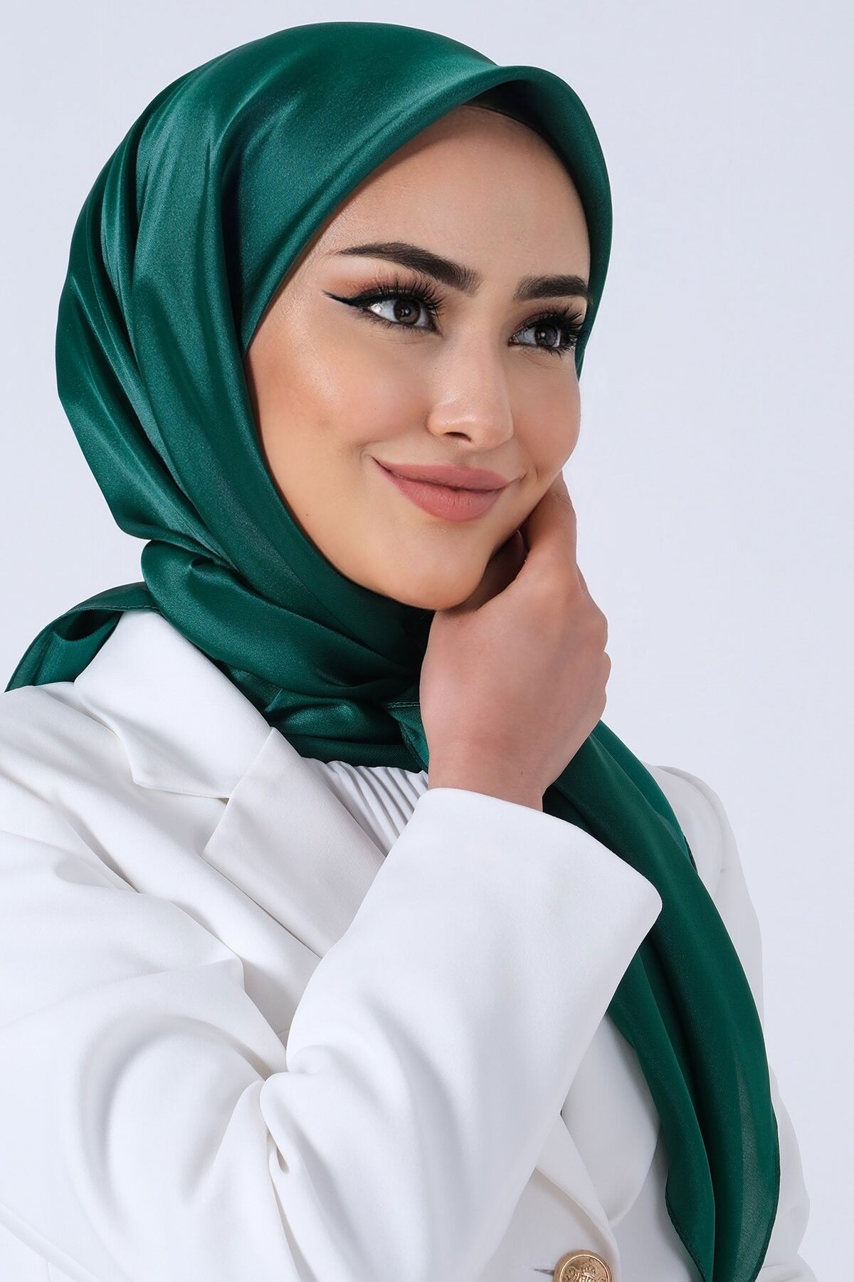 V-43 Kristal Saten Eşarp - 3