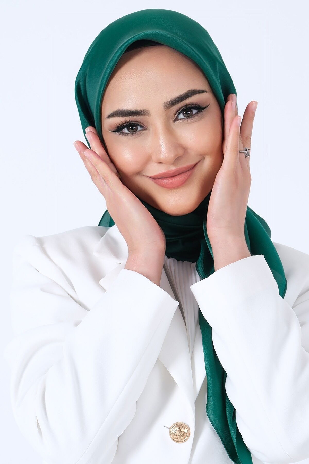 V-43 Kristal Saten Eşarp - 4