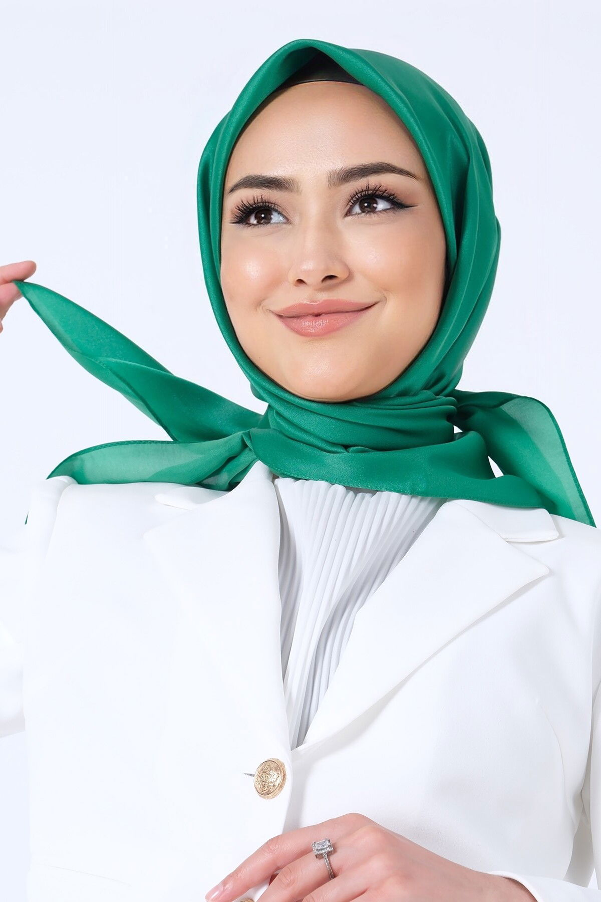 V-44 Kristal Saten Eşarp - 3