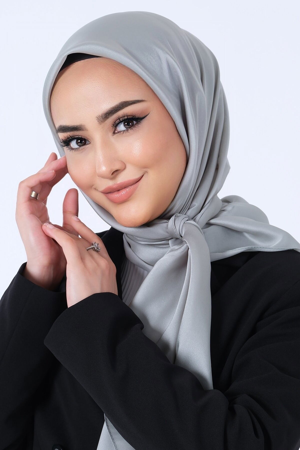 V-49 Kristal Saten Eşarp - 2