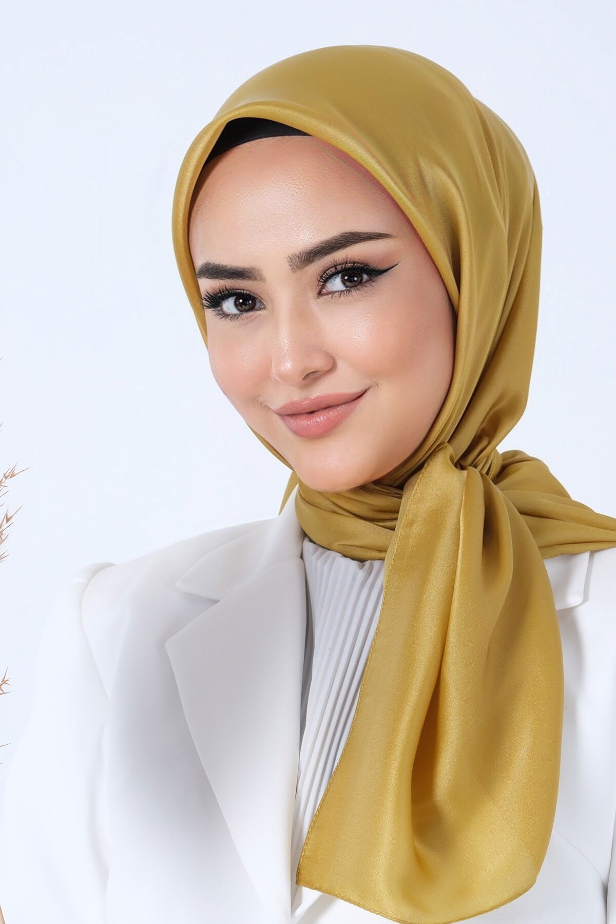 V-50 Kristal Saten Eşarp - 3