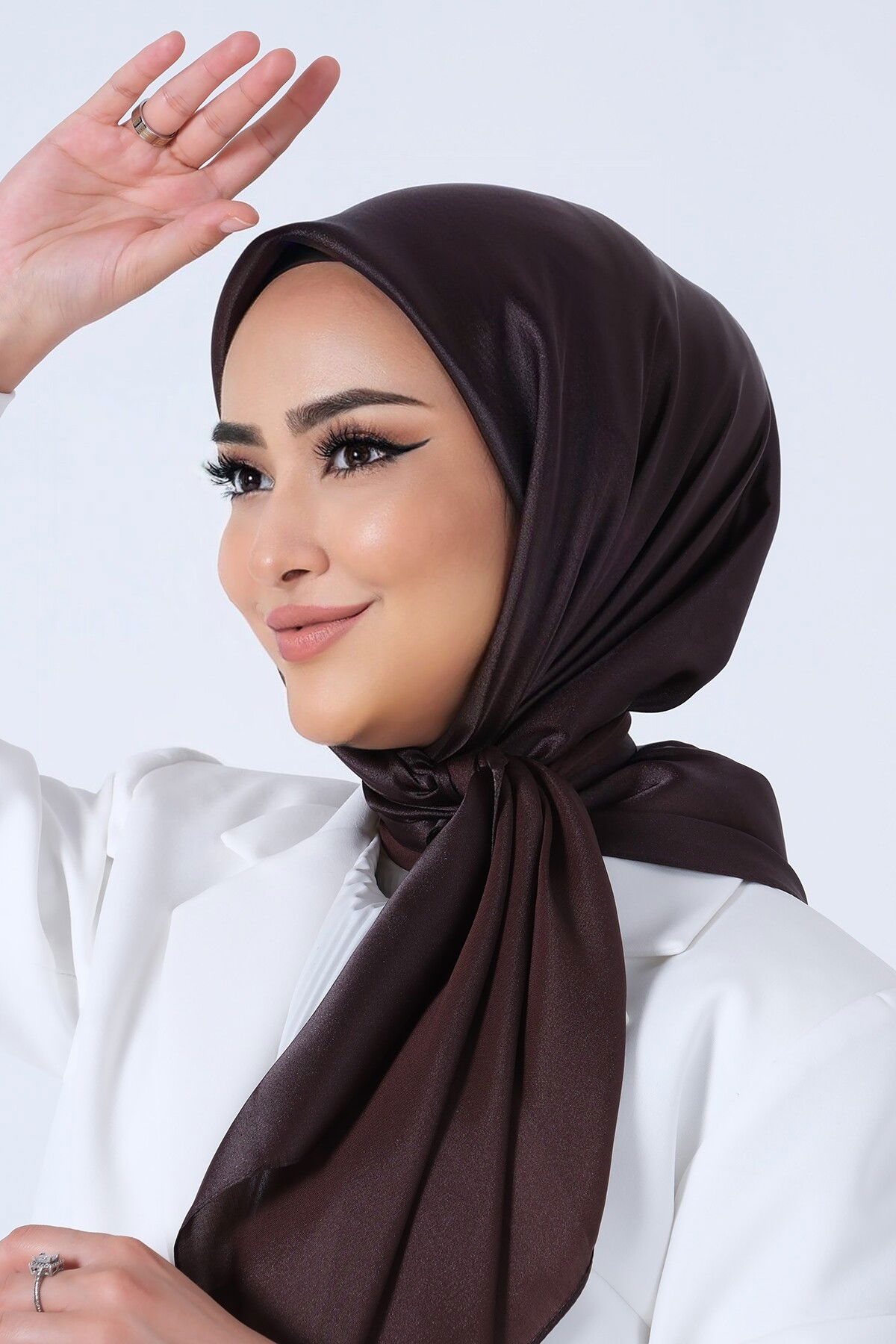 V-51 Kristal Saten Eşarp - 3