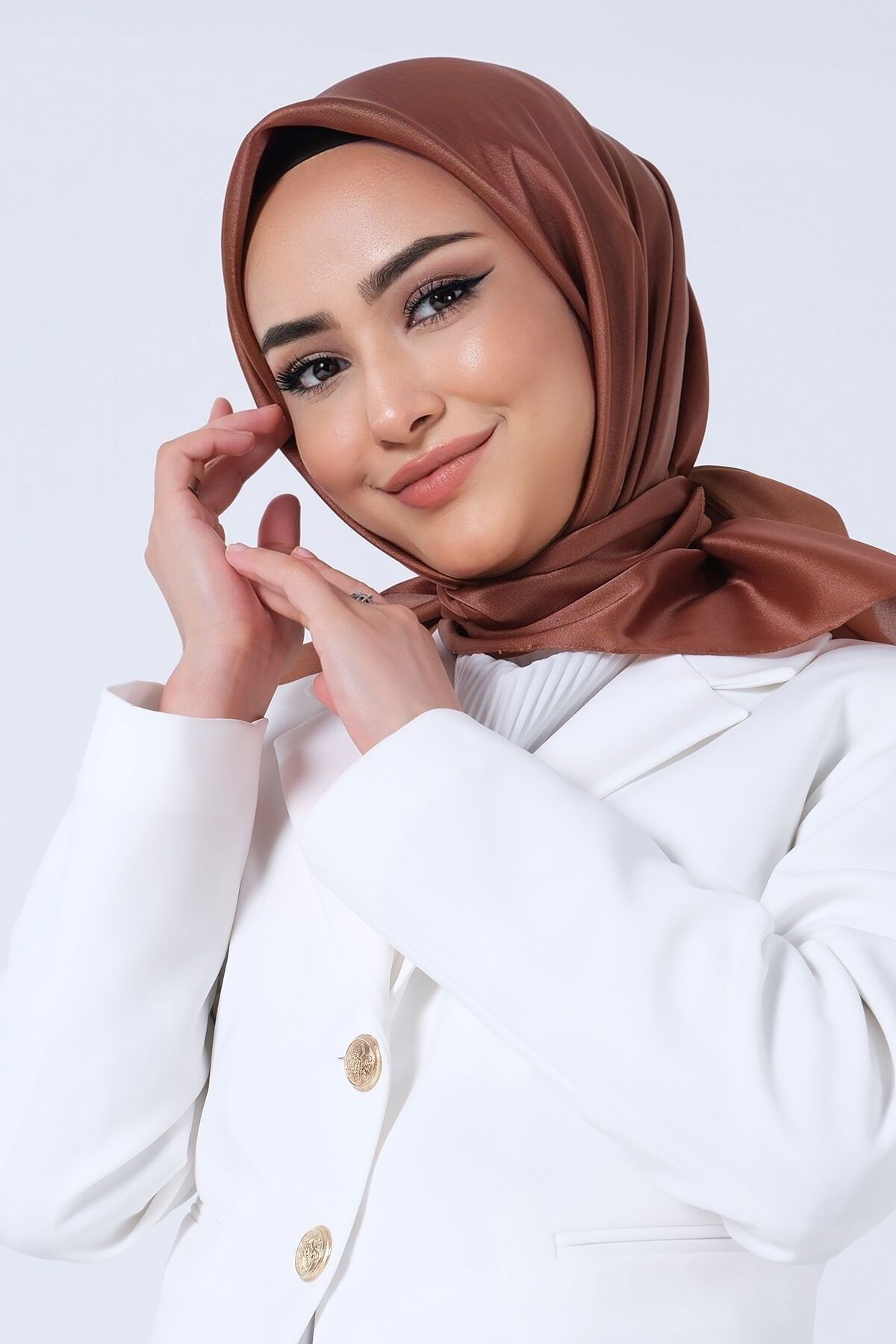 V-54 Kristal Saten Eşarp