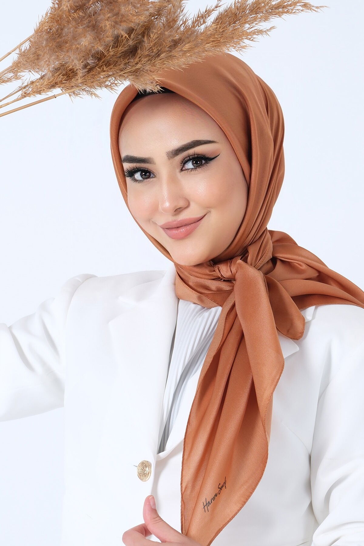 V-55 Kristal Saten Eşarp - 3