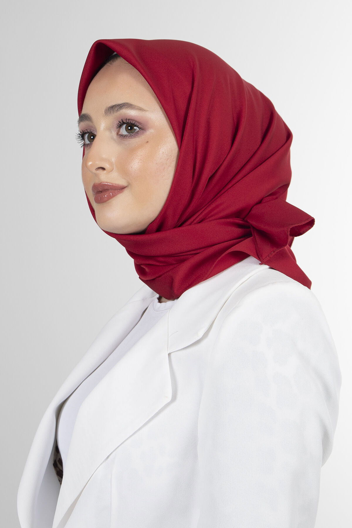 Vişne Twill Eşarp