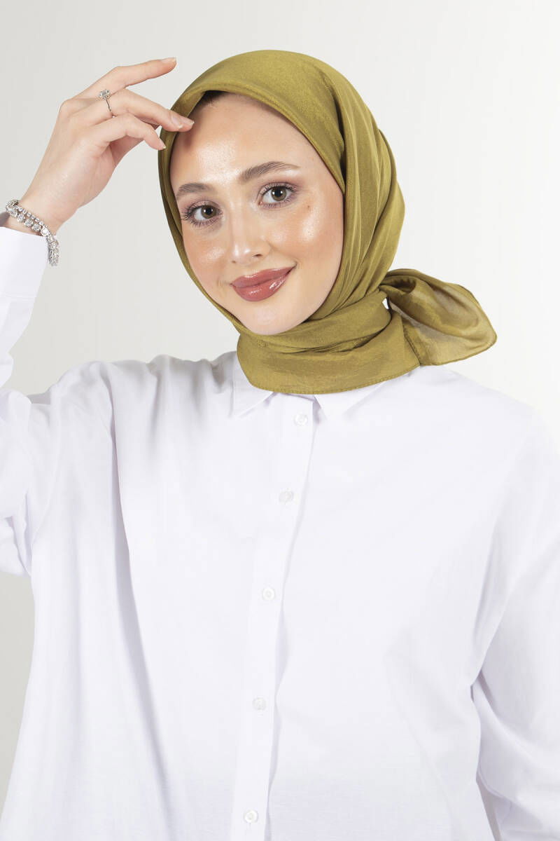 Yağ Yeşili Brisa Vual Eşarp 